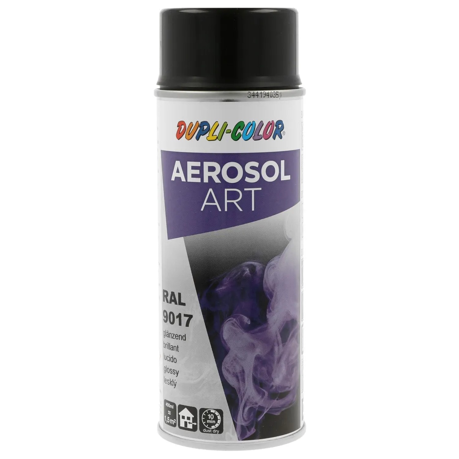E-shop DUPLI-COLOR Lak v spreji AEROSOL ART (9017) dopravná čierna 400 ml