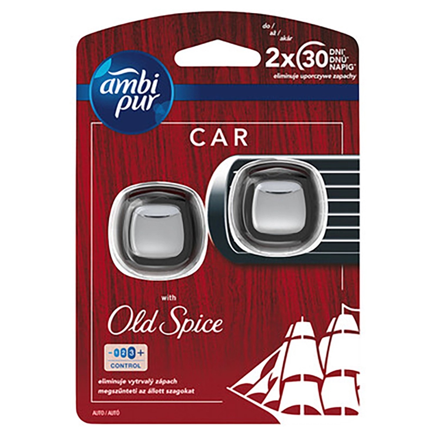 E-shop Ambi Pur Vôňa do auta CAR Jaguar Duopack Old Spice 2 x 2 ml
