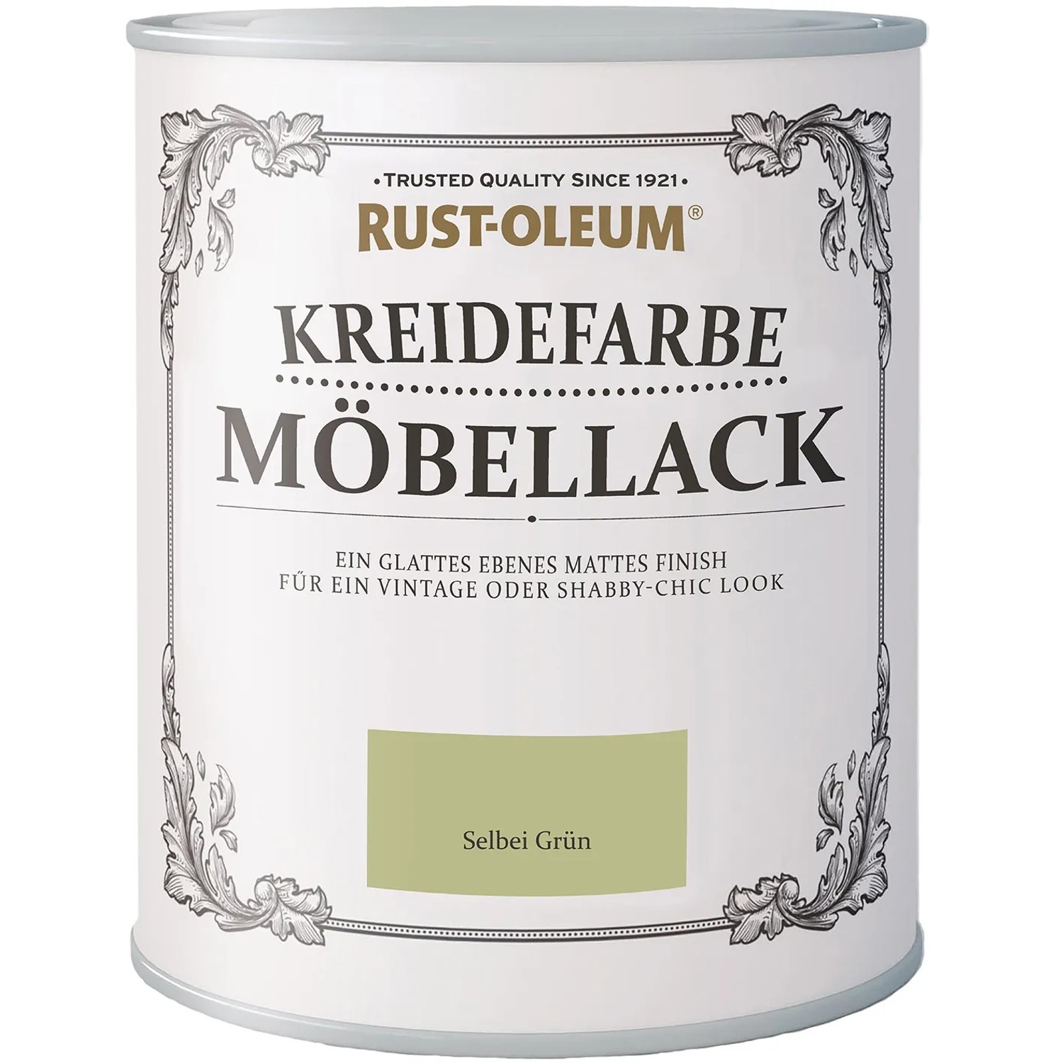 E-shop Rust-Oleum Kriedová farba na nábytok, šalviová zelená matná, 750 ml