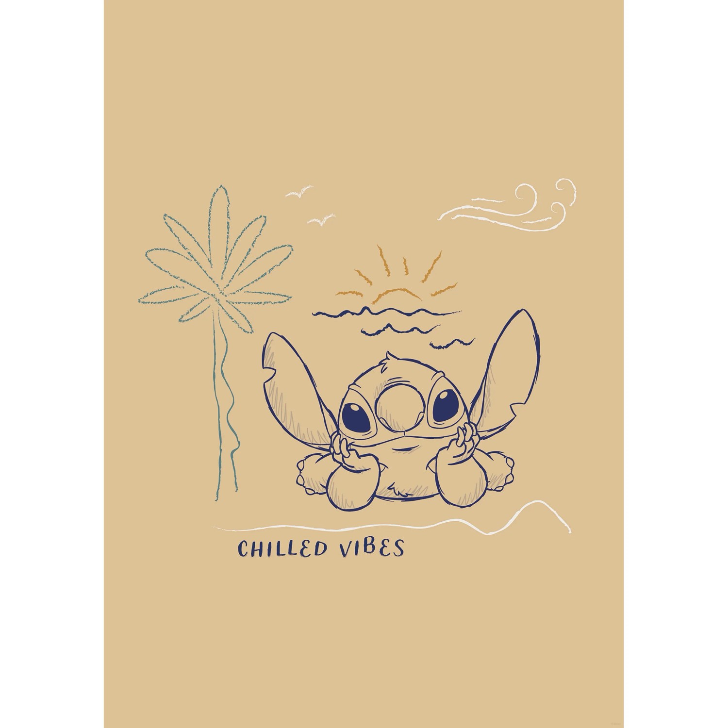 E-shop Komar Plagát Disney Lilo and Stitch Chilled Vibes 50 x 70 cm