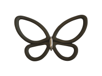 Crearreda 3D samolepiace dekorácia na stenu motýle, 12 ks, zlato-čierná