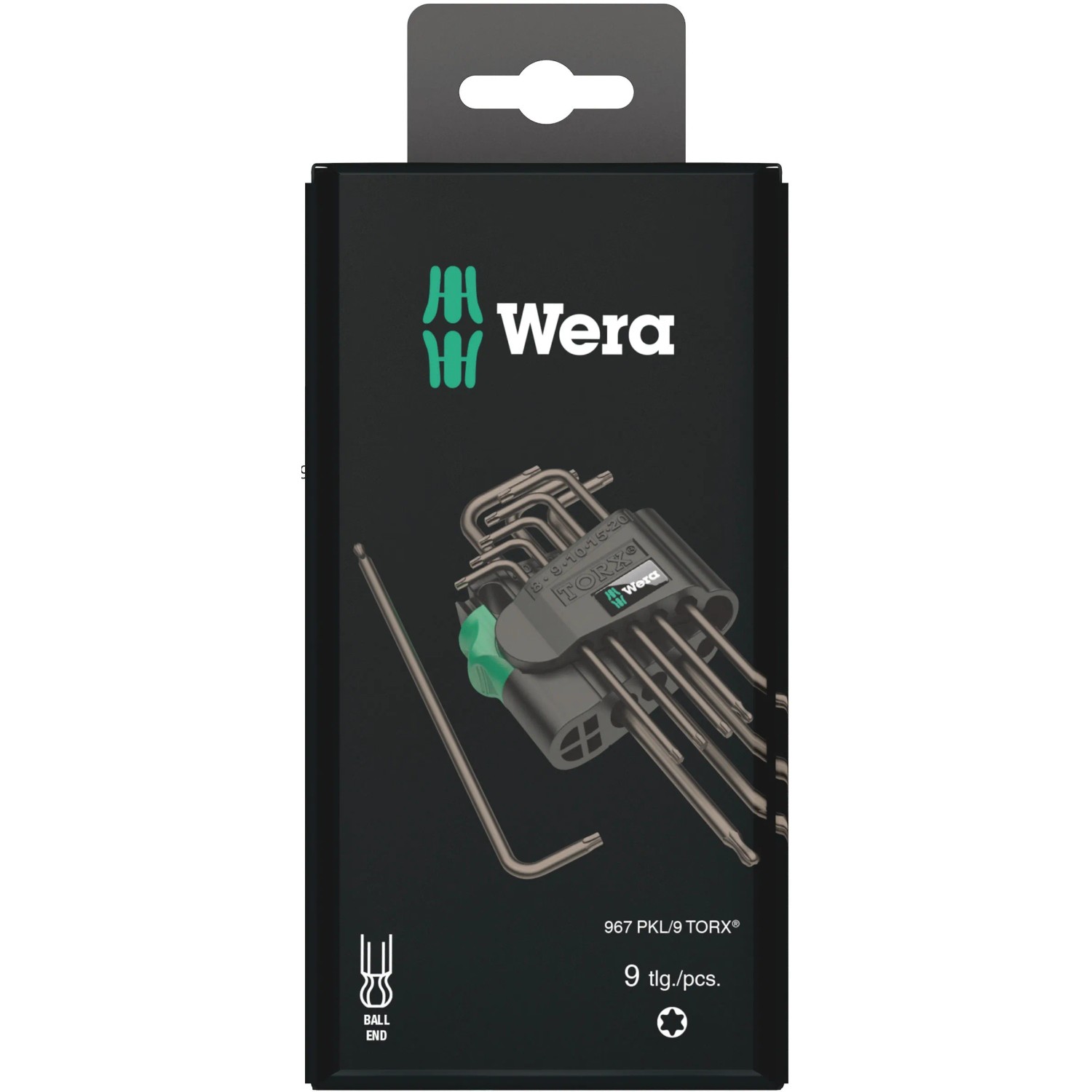 E-shop Wera Súprava uhlových kľúčov 967/9 TX 1 SB BlackLaser, 9dielna