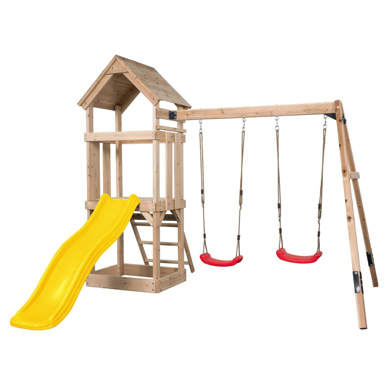 E-shop Swing King Hracia veža Noa, žltá, 234 x 265 x 280 cm