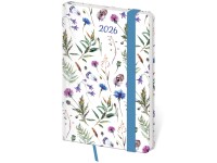 Helma 365 Diár týždenný vreckový Vario 2026, Wildflowers s gumičkou