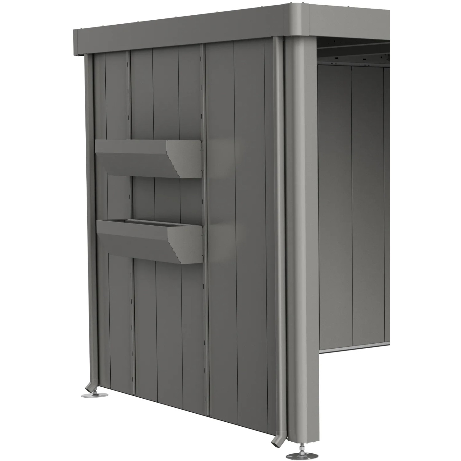 E-shop Biohort Truhlík FloraBoard pre bočnú stenu striešky Neo 2A-4D kr. sivý