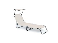 Záhradné lehátko Makdeburg, béžová, 61 x 198 x 29 cm