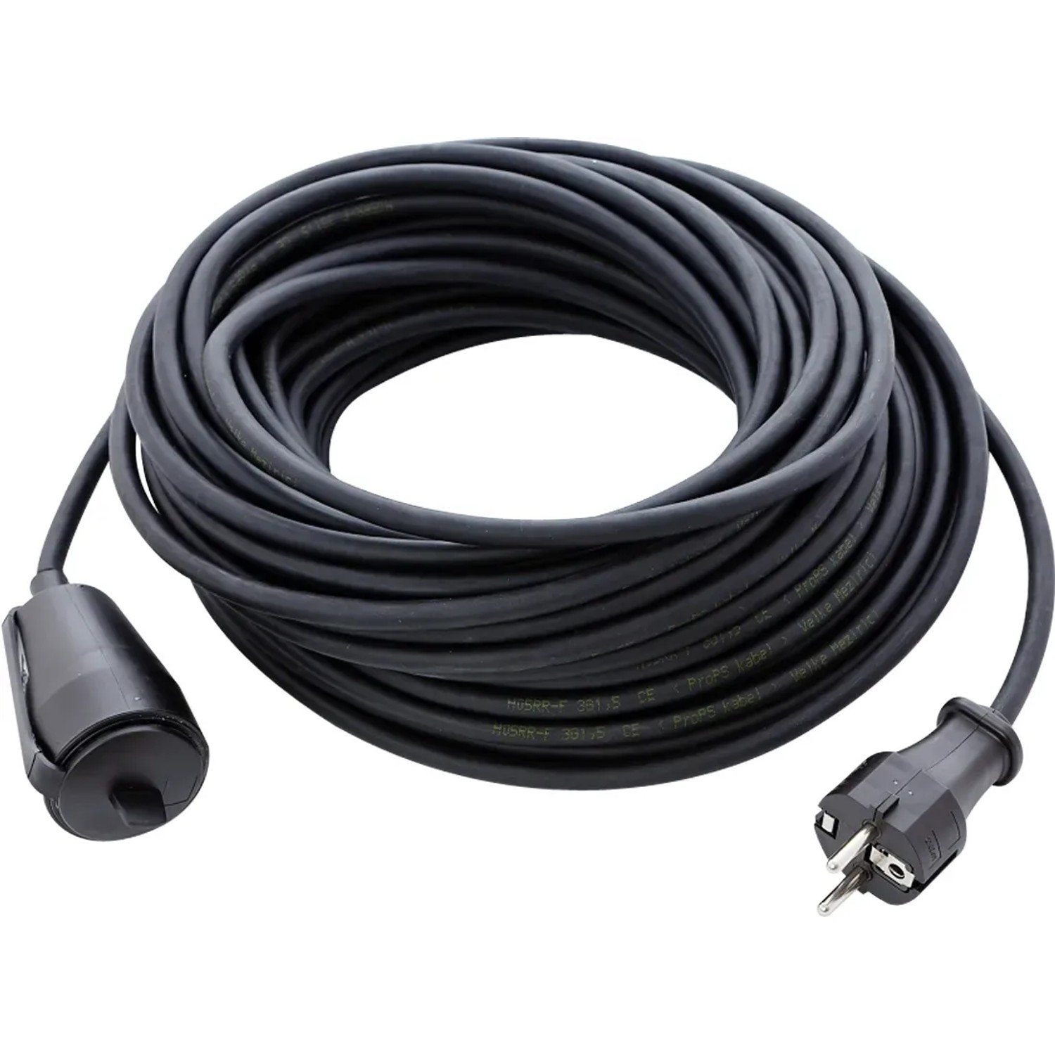 E-shop Munos Predlžovací kábel HOBBY 1003320 s pohyblivou zásuvkou 2P + PE, čierny 20 m