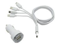 COMPASS Nabíjačka telefónu 12V 2,1A (Lightning, miniUSB, microUSB, USB-C)