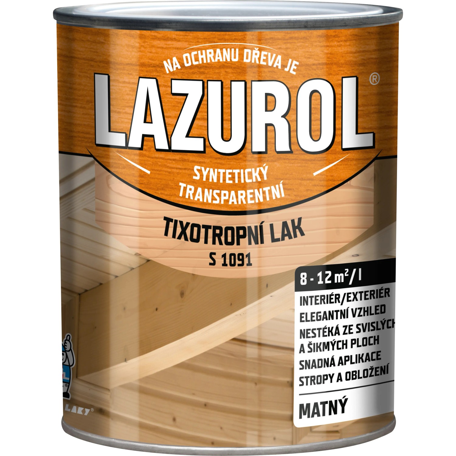 E-shop Lazurol Tixotropný lak S1091, 750 ml bezfarebný matný