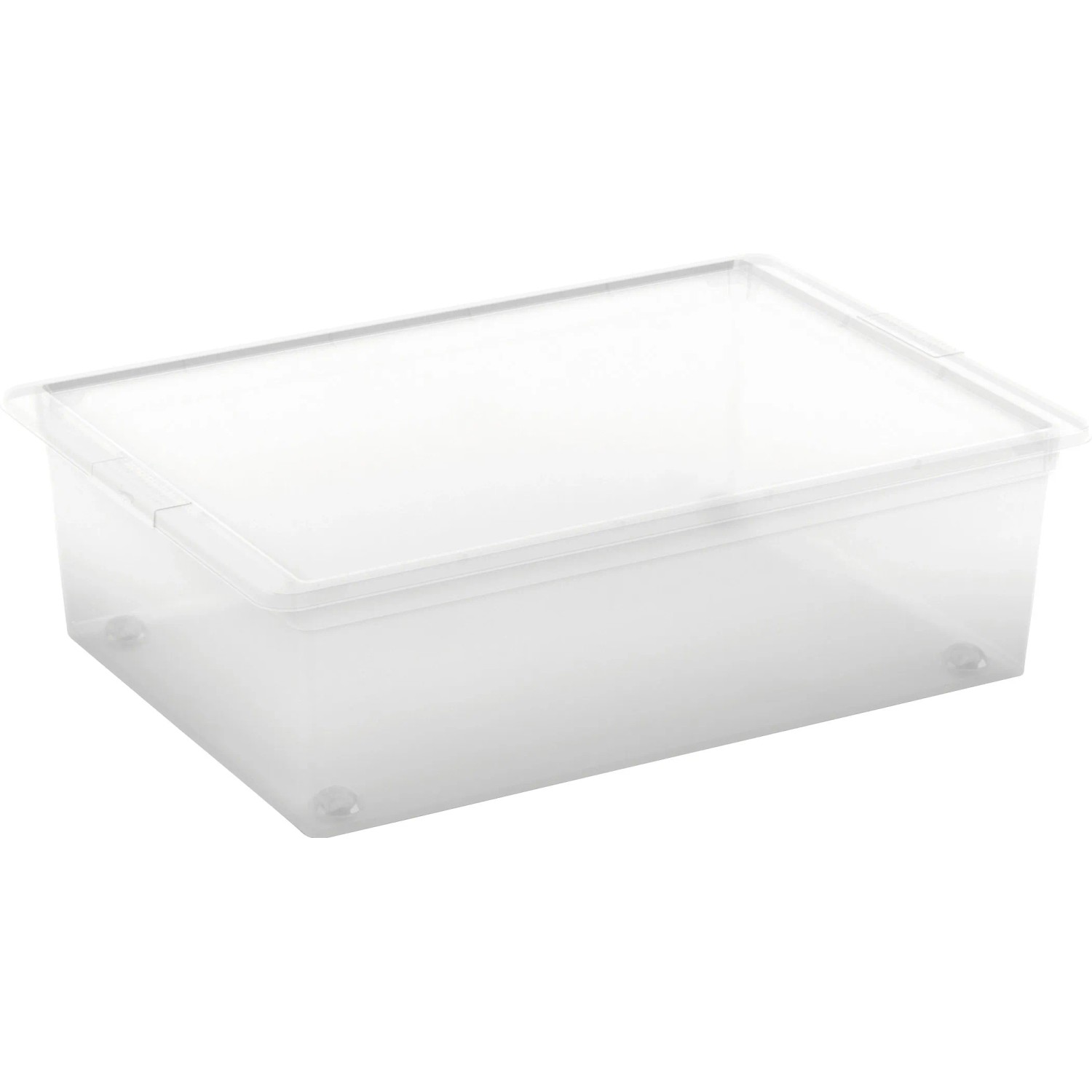 E-shop Kis Úložný box s kolieskami a vekom C Transparent L, 16,5 x 55 x 38,5 cm