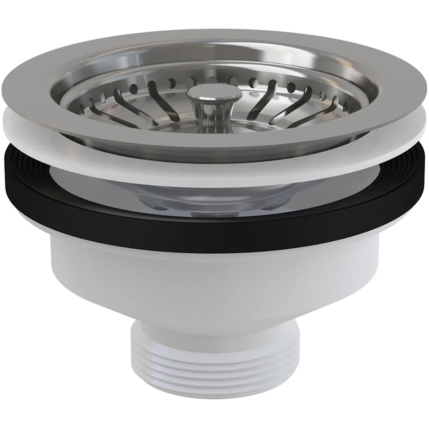 E-shop Alca Výpusť drezová A37, nerez mriežka pr. 115 mm, 6/4"