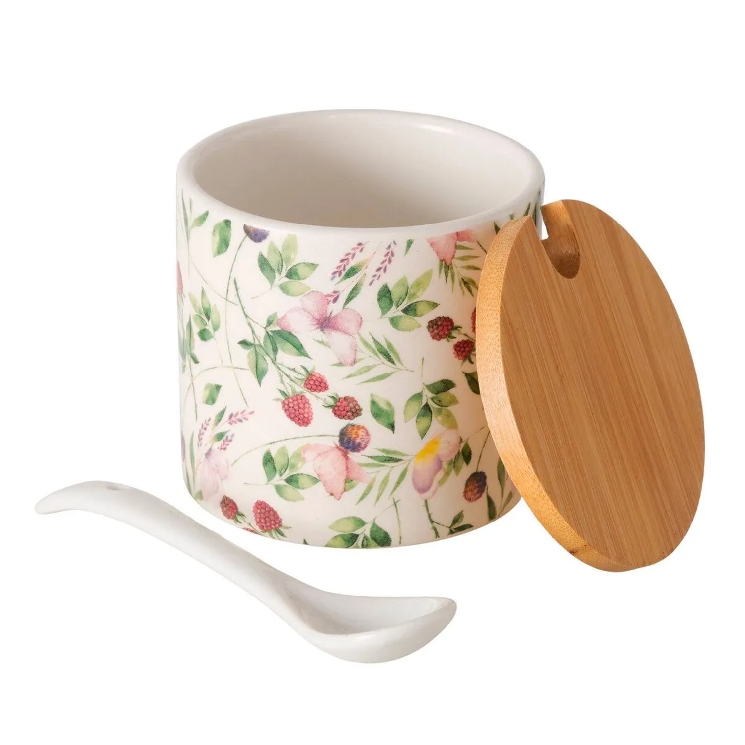E-shop Boltze Pohár na marmeládu s vekom a lyžičkou Fantasy 170 ml, pr. 7,5 x 7,5 cm