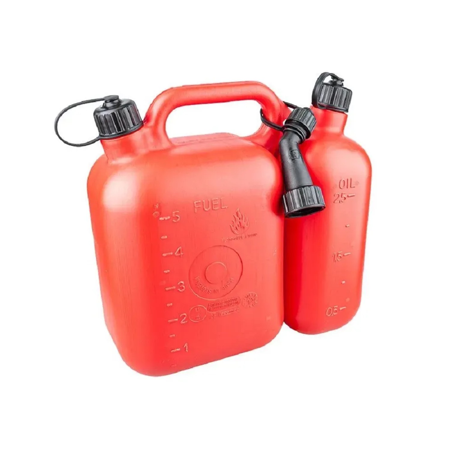 E-shop Automax Plastový dvojkomorový kanister červený, 5 l + 2,5 l