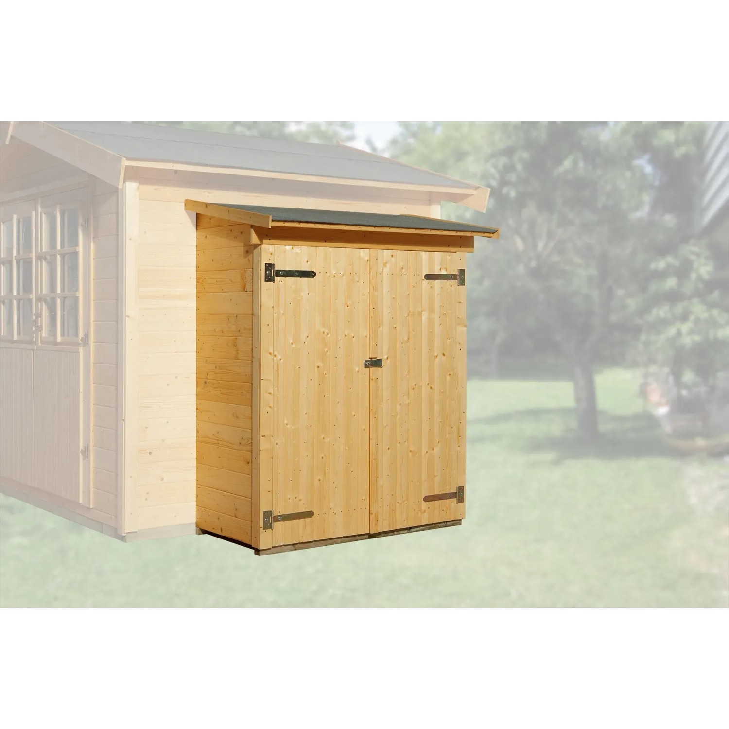 E-shop Weka Prístavbová skriňa pre domčeky s hr. steny 19/21 mm, lazúra, 65 x 128 cm