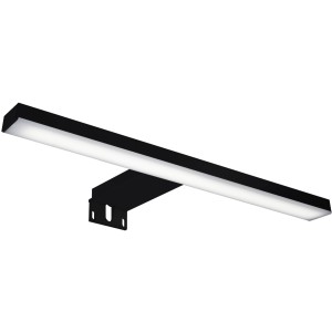 Čierne LED zrkadlové svetlo Maximus Esther, 28 cm, pre kúpeľňové zrkadlá a skrinky.