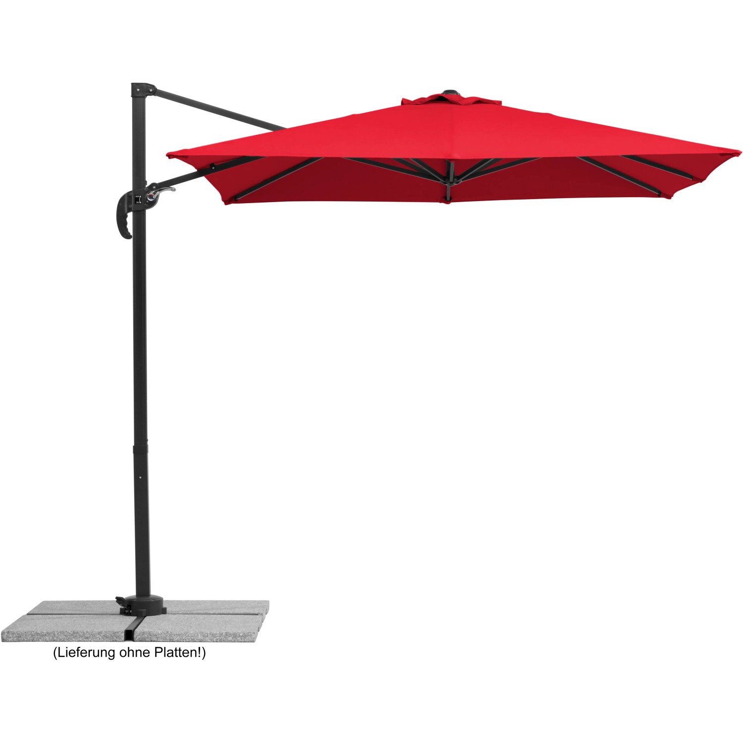 E-shop Schneider Slnečník Rhodos Junior červený 230 x 230 cm