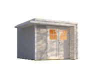 Weka Drevený záhradný domček Amberley 28mm V3, sivá-biela, 300 x 300 cm Weka Drevený záhradný domček Amberley 28mm V3, sivá-biela, 300 x 300 cm