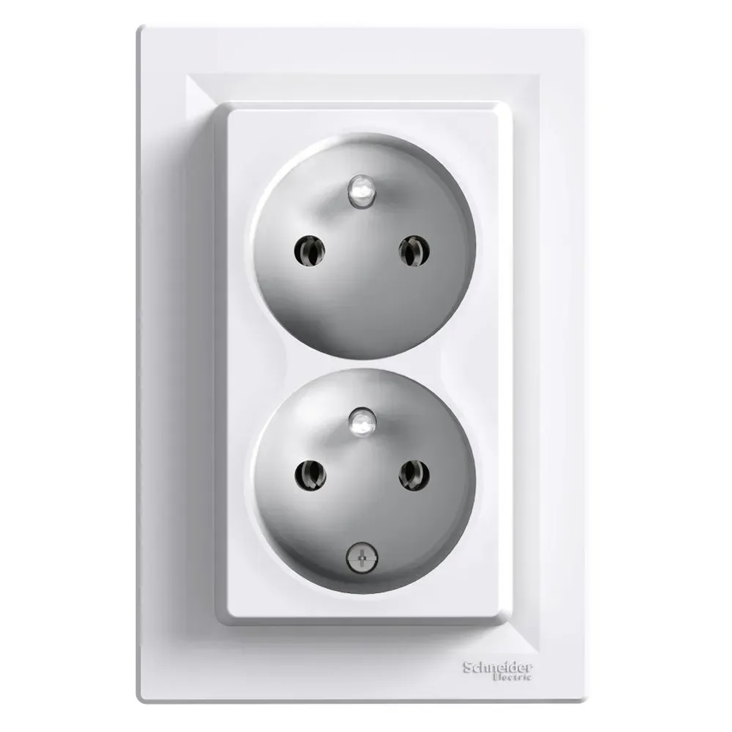 E-shop Schneider Electric Dvojitá zásuvka 2P+PE Asfora, 16 A - 250 V, biela