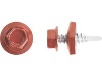 Farmárska skrutka so šesťhrannou hlavou SW8 pozink. červená 4,8x35 mm-na váhu