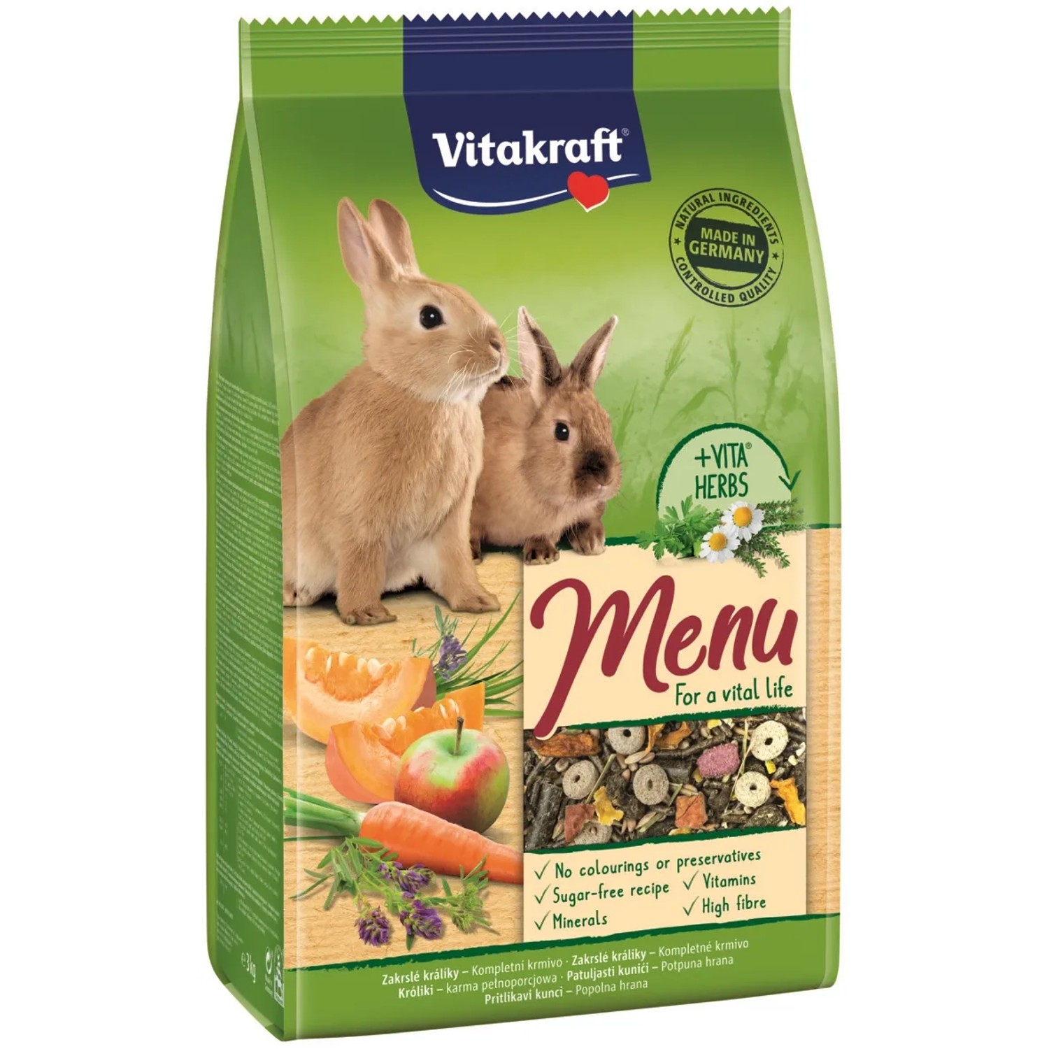 E-shop Vitakraft Kompletné krmivo pre králiky Menu 3 kg
