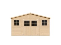 Timbela Drevený záhradný domček M330+M330G s podlahou, 401 x 395 cm