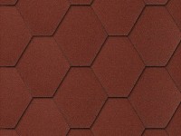 Onduline Asfaltový šindeľ Bardoline CLASSIC hexagonal, červená, 2 m2