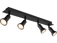 GLOBO 4bodové svietidlo DREW čierna GU10 35 W 500 x 60 x 90 mm