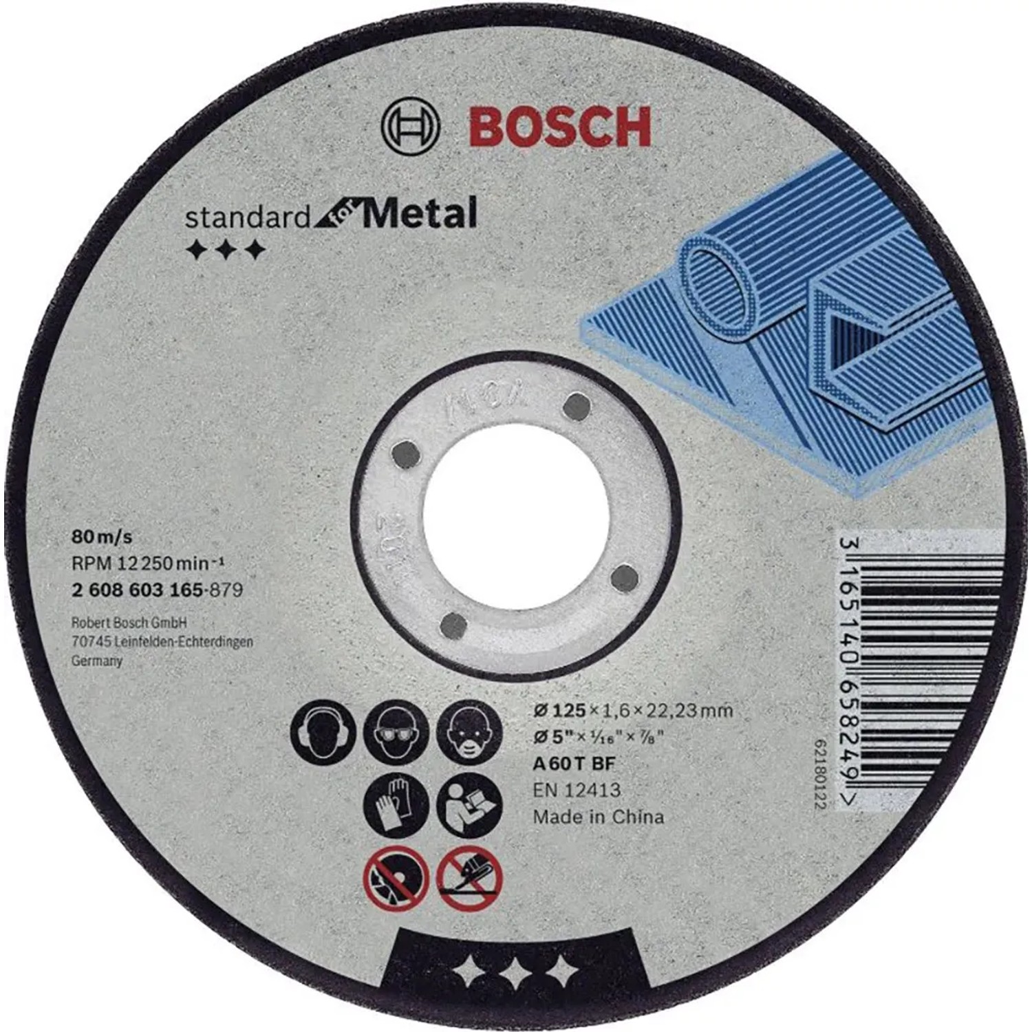 E-shop Bosch Rezný kotúč rovný, Standart for Metal 125 mm