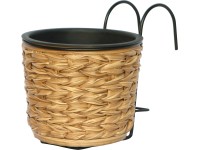 Balkónový kvetináč polyratan prírodný, pr. 19 x 22 cm