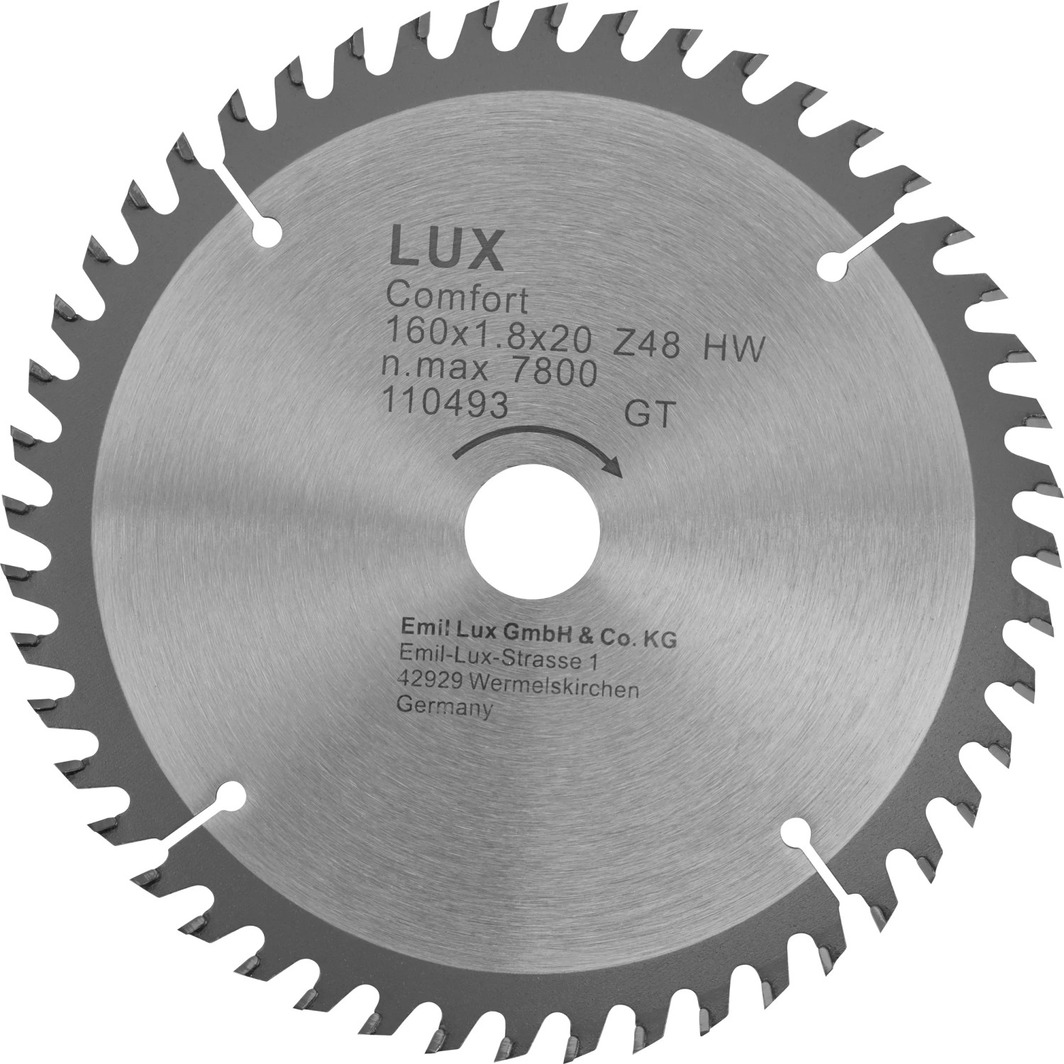 E-shop LUX-TOOLS Pílový kotúč do kotúčovej píly z tvrdokovu 160 x 20 mm, 48 zubov