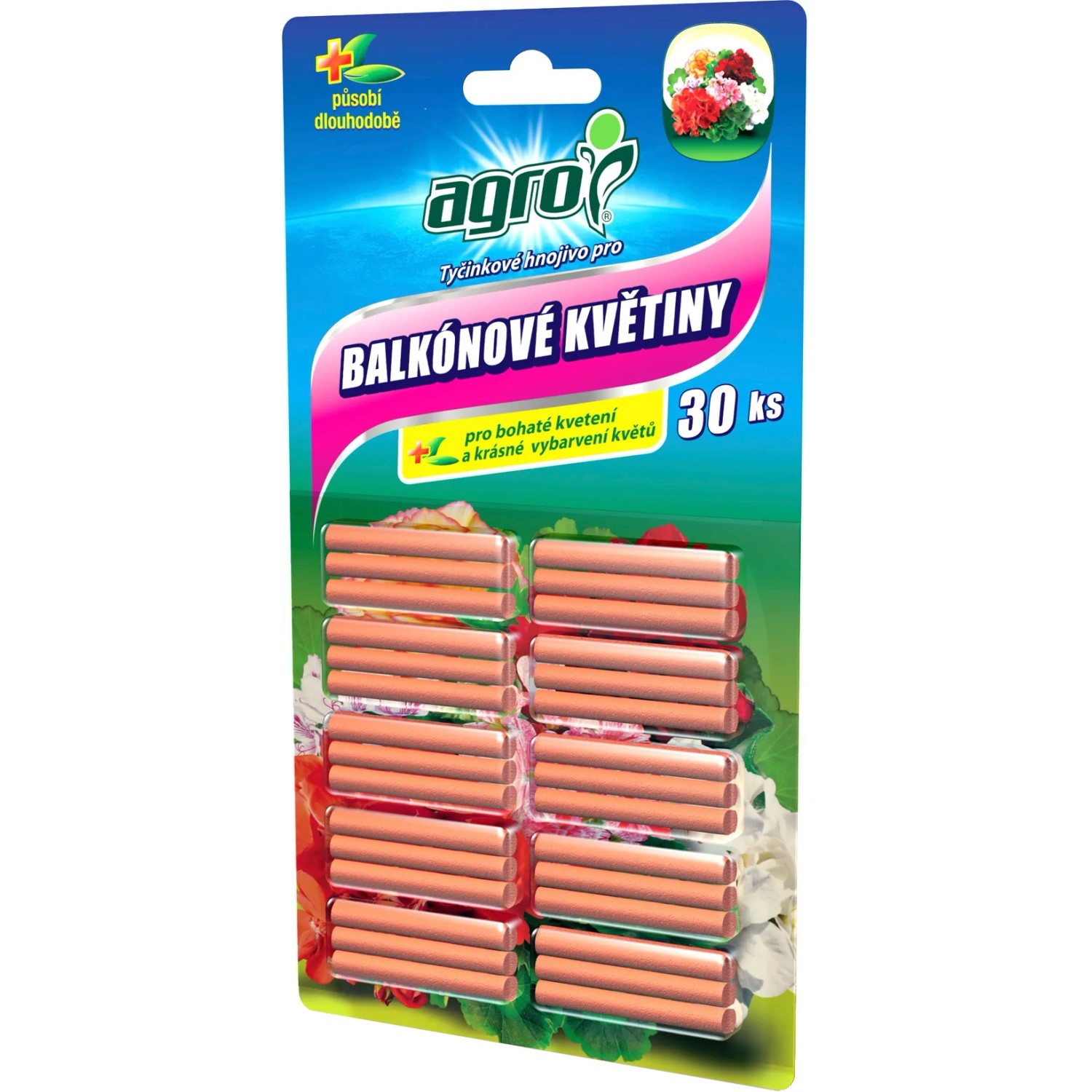 E-shop AGRO Tyčinkové hnojivo pre balkónové kvety 30 ks