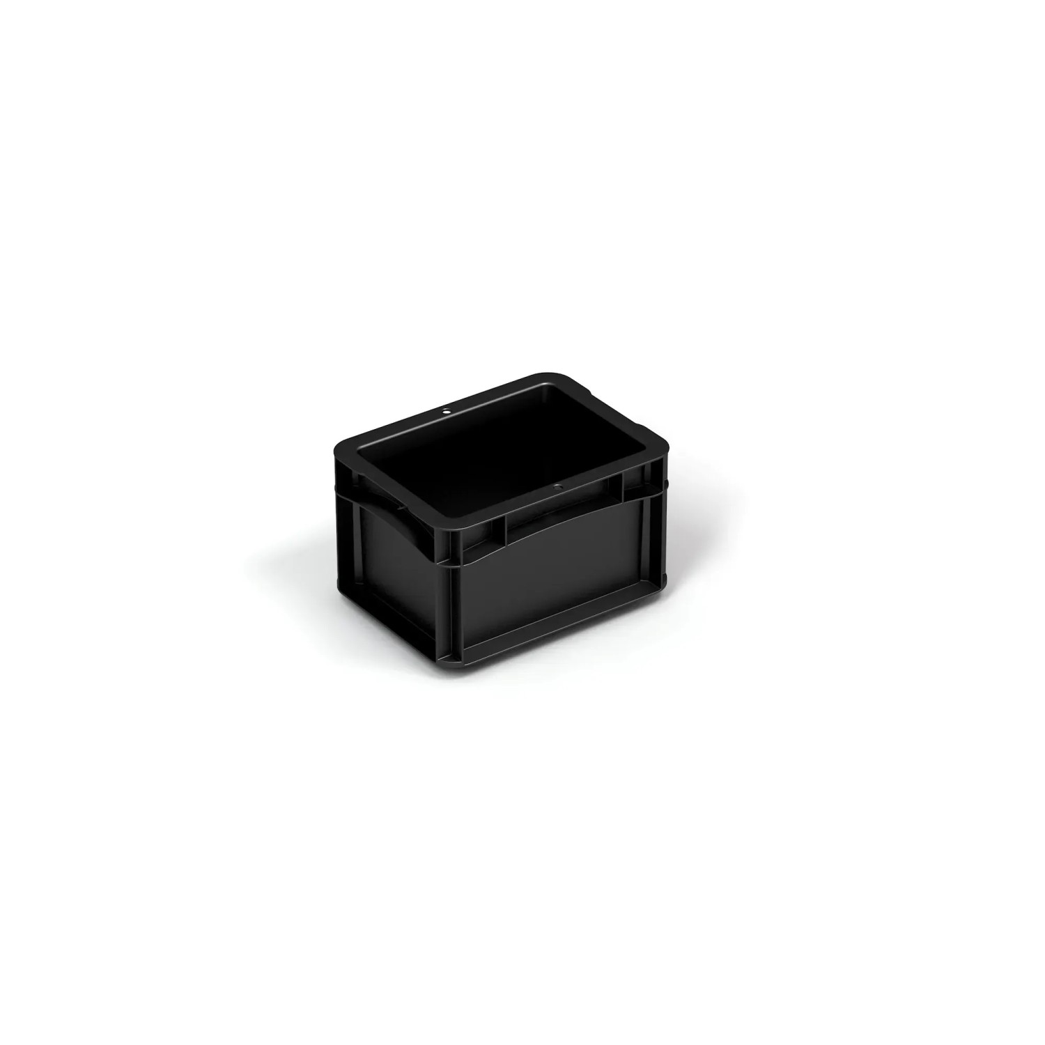 E-shop Surplus Systems Eurobox s plnou stenou, čierny, 2,2 l, 200 x 150 x 120 mm