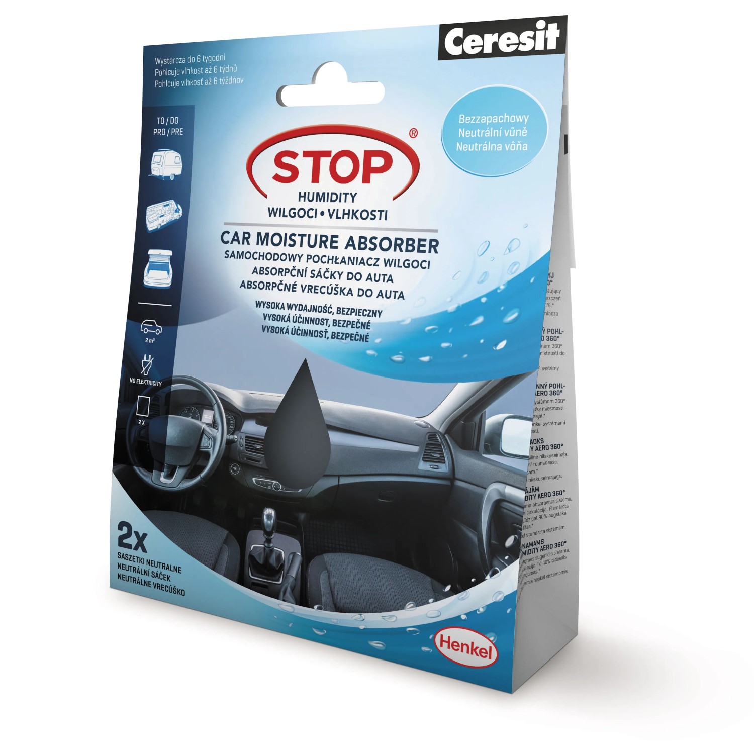 E-shop Ceresit STOP vlhkosti vrecúško auto 2 x 50 g