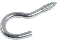 Skrutkovací hák zahnutý priemer 2 mm x 20 mm pozinkovaný, 12 ks