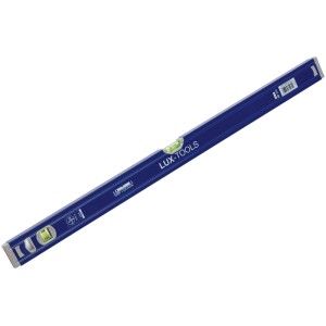 Hliníková vodováha LUX-TOOLS, 80 cm, modrá, s horizontálnou a vertikálnou libelou.