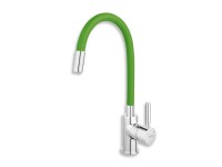 Novaservis Stojanková drezová batéria Ferro Flexi 70710 zelená-chróm