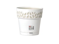 Stefanplast Samozavlažovací kvetináč OPERA CLOE, biela, pr. 25 x 25 cm