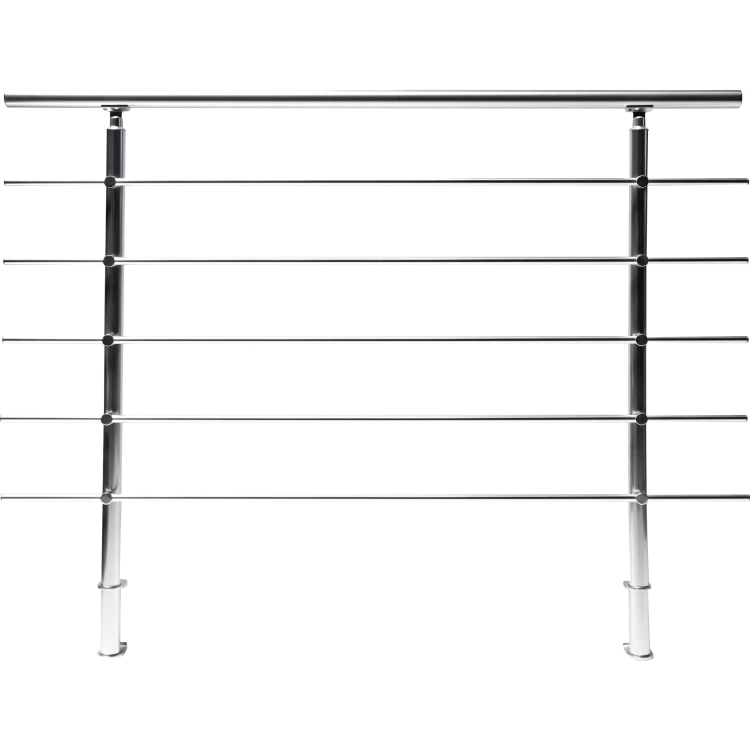 E-shop Dieda Súprava zábradlia eloxovaný hliník vodorovné kruhové tyče 120 cm x 150 cm