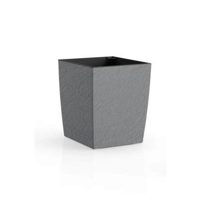Plastkon Kvetináč Eliot Stone sivý 23,9 x 23,9 x 28,9 cm