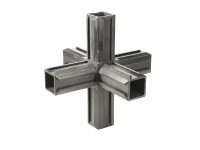 XD spojka rúr kríž s 2 vývodmi na priemer 20 mm čierna