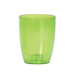 Zelený transparentný kvetináč na orchidey Prosperplast Coubi, priemer 13 cm.