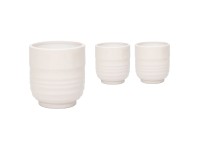 Keramický kvetináč Vintage biely pr. 6 x 5 cm