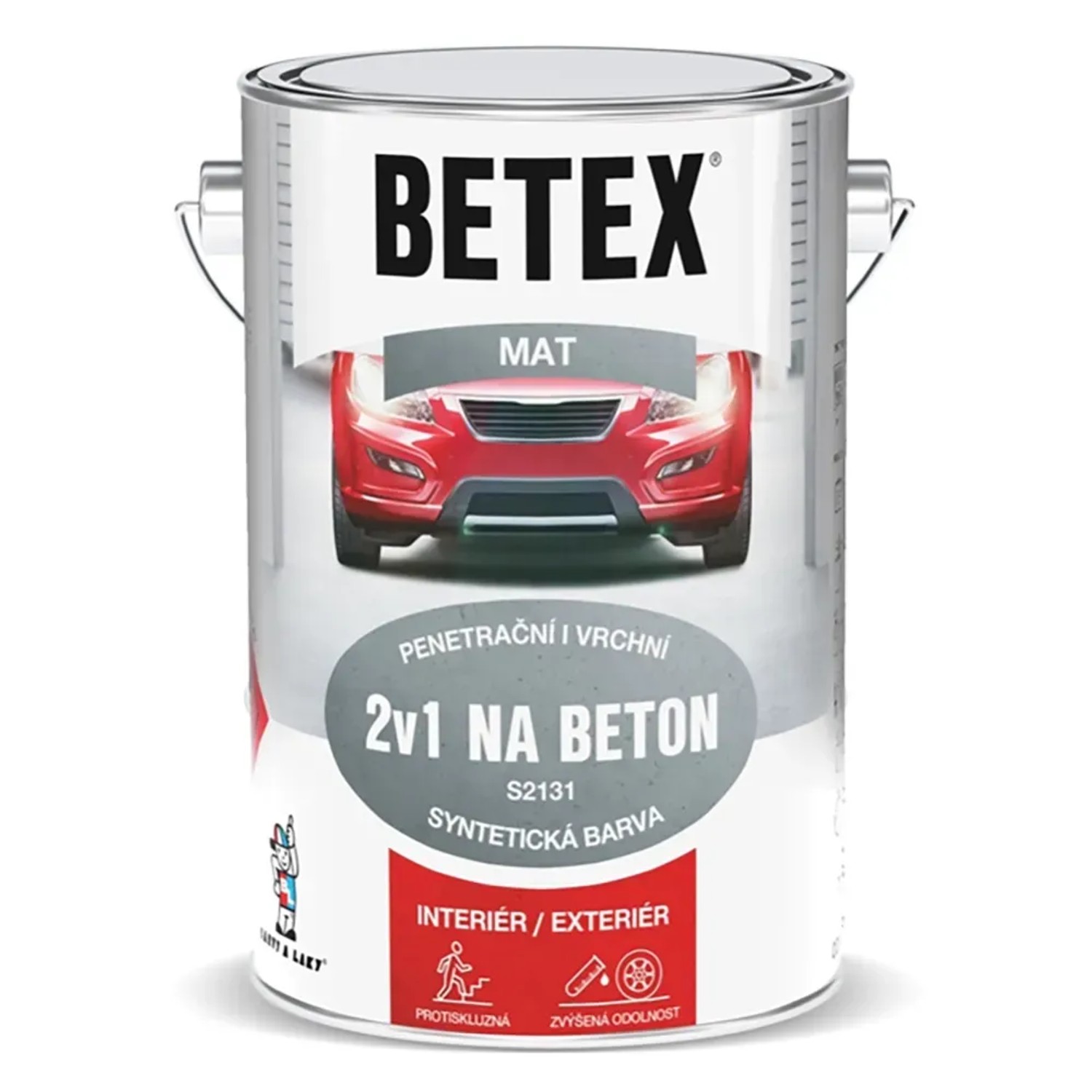 E-shop BETEX Základná aj vrchná farba na betón S2131 2v1, 0110 sivá 5 kg