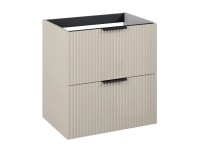 Roca Umývadlová skrinka Reef Basic 2Z, dymovo sivá mat, 63,5 x 60 x 47,2 cm