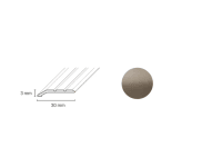 Döllken Profiles Ukončovací profil DP 01 S Samolepiaca 30 x 3 x 1800 mm, champag