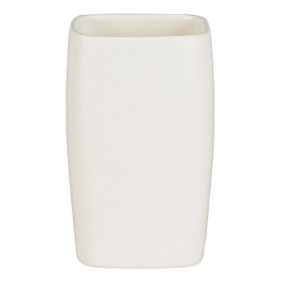 Spirella Kelímok na zubné kefky Retro Stoneware biely