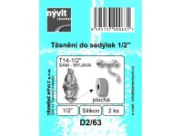 Súprava tesnení sedla vŕšku ploché 1/2 silikón, 2 ks Súprava tesnení sedla vŕšku ploché 1/2 silikón, 2 ks