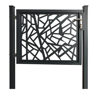 Dekoratívna jednokrídlová bránka Amsterdam na zabetónovanie antracit 120x100 cm