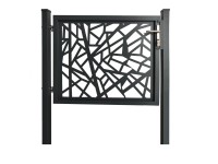 Dekoratívna jednokrídlová bránka Amsterdam na zabetónovanie antracit 120x100 cm