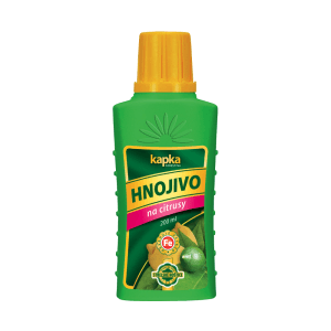 Zelená fľaša Kapka Hnojivo hnojivo na citrusy, 200ml.